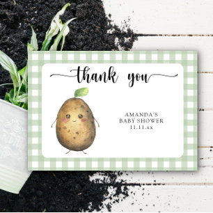 Carte De Remerciements Remerciement pour une baby shower avec un bébé pom