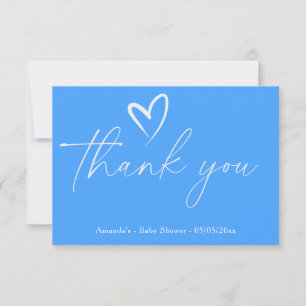 Carte De Remerciements Remerciement pour une baby shower minimaliste simp