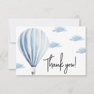 Carte De Remerciements Remerciement pour une baby shower montgolfière