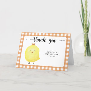 Carte De Remerciements Remerciement pour une baby shower pour un bébé pou
