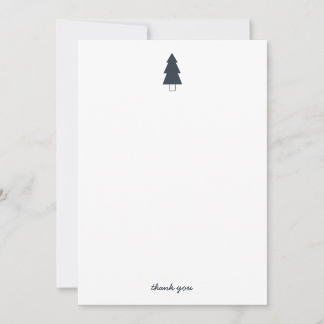 Carte De Remerciements Remerciements au sapin de Noël (Devant)
