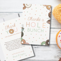 Remerciements de Baby Shower Donut pour un Tas de