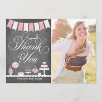 Remerciements de douceurs avec photo