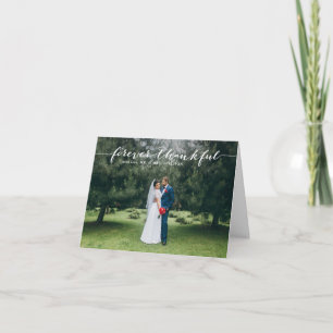 Carte De Remerciements Remerciements de mariage à la main pour toujours r