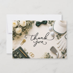Carte De Remerciements Remerciements de mariage de golf 