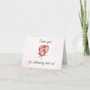 Carte De Remerciements Remerciements de mariage de jardin Rose Pâle Print