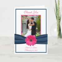 Remerciements de mariage photo marine de gerbera r