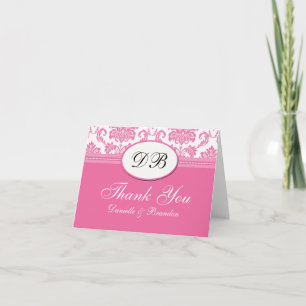 Carte De Remerciements Remerciements de mariage rose