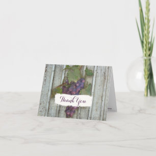 Carte De Remerciements Remerciements de mariage rustique campagne vin vig