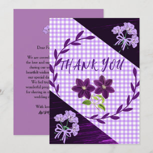 Carte De Remerciements Remerciements de mariage tendance boho moderne lil