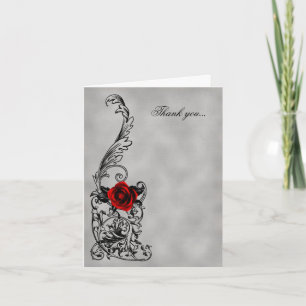 Carte De Remerciements Remerciements du mariage gothique de la danse