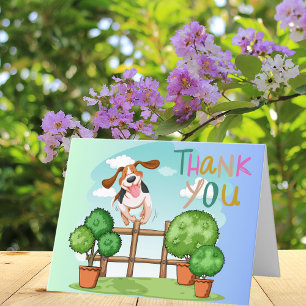 Carte De Remerciements Remerciements Energetic Dog Caregiver