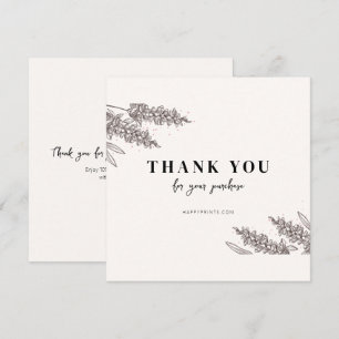 Carte De Remerciements Remerciements Floraux Éditable pour votre commande