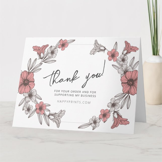 Carte De Remerciements Remerciements Modifiables pour votre entreprise d' (Devant)