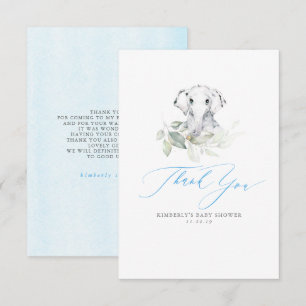 Carte De Remerciements Remerciements pour Baby Shower Baby Elephant Boy