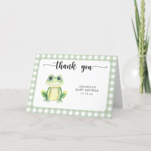 Carte De Remerciements Remerciements pour baby shower grenouille aquarell