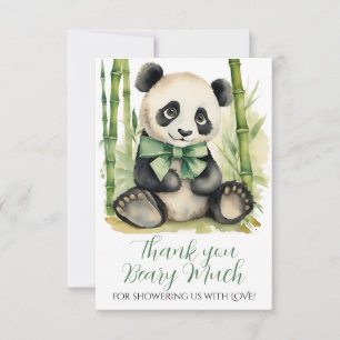 Carte De Remerciements Remerciements pour Baby Shower Ourson Panda Bébé
