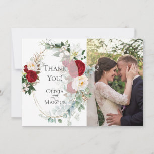 Carte De Remerciements Remerciements pour des photos de mariage Cadre é