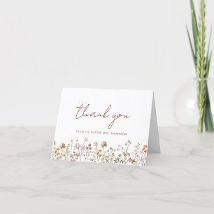 Carte De Remerciements Remerciements pour la Baby Shower de Fleurs Sauvag