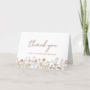 Carte De Remerciements Remerciements pour la Baby Shower de Fleurs Sauvag