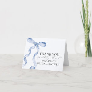 Carte De Remerciements Remerciements pour la fête de fiançailles Blue Bow