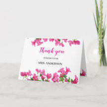 Remerciements pour la fête de mariage avec fleurs