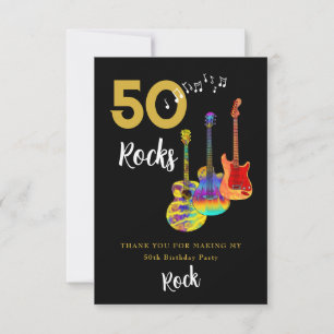Carte De Remerciements Remerciements pour la fête du 50e anniversaire de 