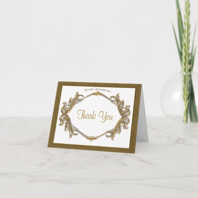 Carte De Remerciements Remerciements pour le 50e anniversaire (Devant)