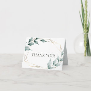Carte De Remerciements Remerciements pour mariage   Grayed Jade Green Bot