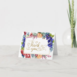 Carte De Remerciements Remerciements pour mariage   Happiness Watercolor 
