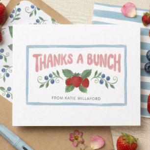 Carte De Remerciements Remerciements pour une Baby Shower aux Baies Douce