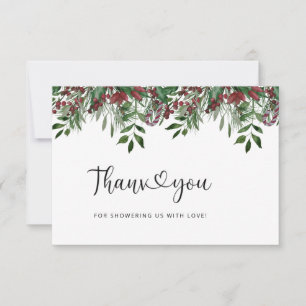 Carte De Remerciements Remerciements pour une baby shower evergreen