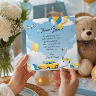 Carte De Remerciements Remerciements pour une fête prénatale sur le thème