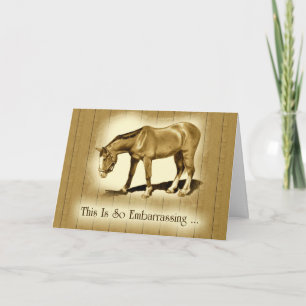 Carte De Remerciements Remerciements tardifs : Alors Embarrassant, Cheval