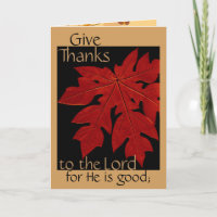 Remerciez le Lord Thanksgiving Prayer Card