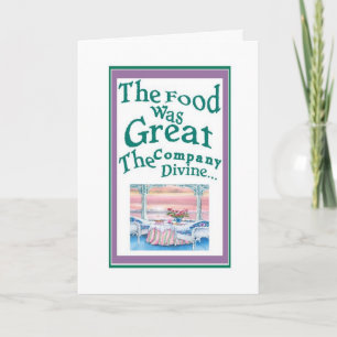 Carte De Remerciements Remerciez- quevous-Le la nourriture était grande,