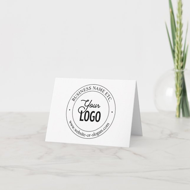 Carte De Remerciements Remplacement et personnalisation faciles du logo | (Devant)