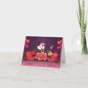 Carte De Remerciements Rendez-vous au dîner de cardinaux boréaux