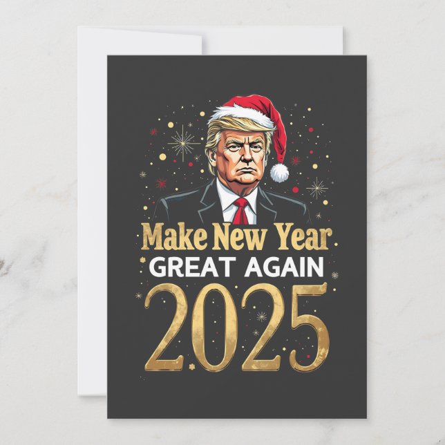 Carte De Remerciements Rendre sa grandeur au Nouvel An 2025 Trump inaugur (Devant)