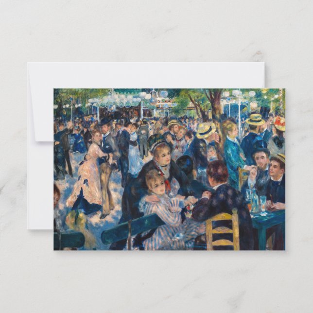 Carte De Remerciements Renoir - Danse au Moulin de la Galette (Devant)
