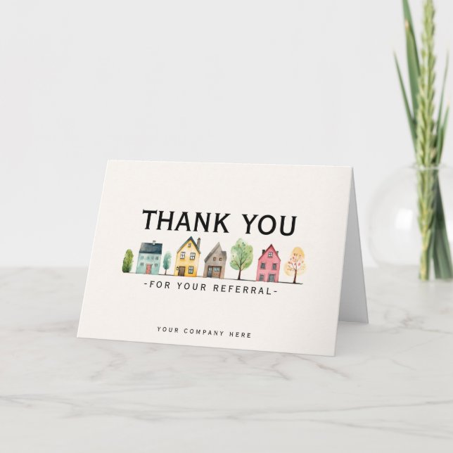 Carte De Remerciements Renvoi Marketing immobilier (Devant)