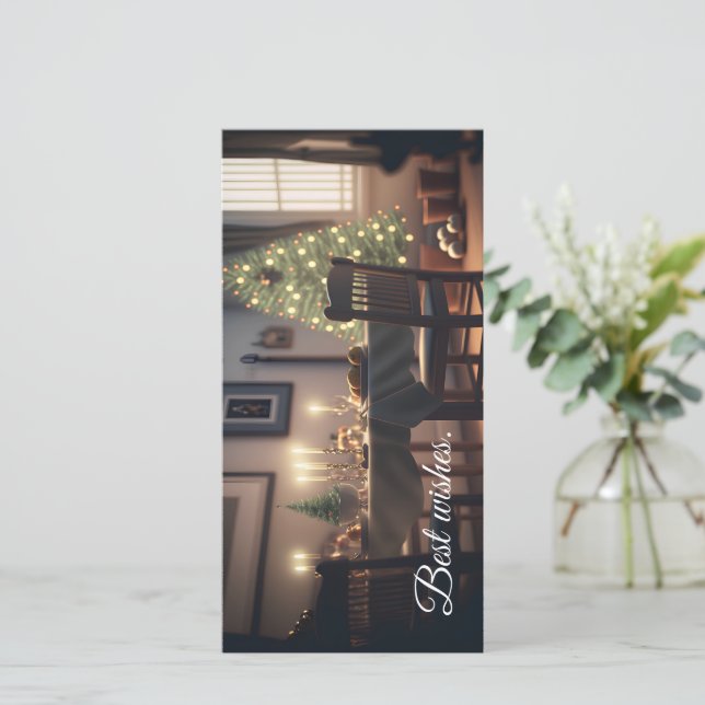 Carte De Remerciements repas de noël (Debout devant)