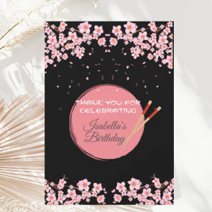 Carte De Remerciements Repas japonais Hibachi pour fête d'anniversaire 