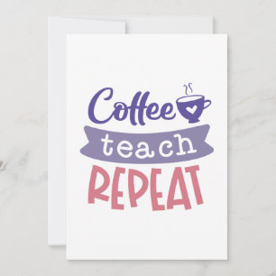 Carte De Remerciements Répétition de l'enseignement du café