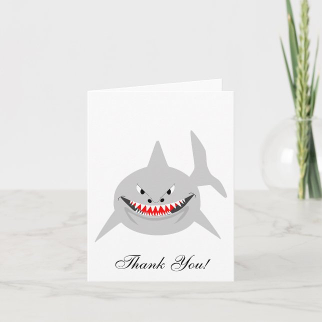 Carte de remerciements requin (Devant)