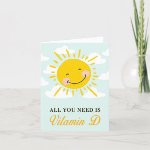 Carte De Remerciements Restez en bonne santé grâce au soleil et à la vita