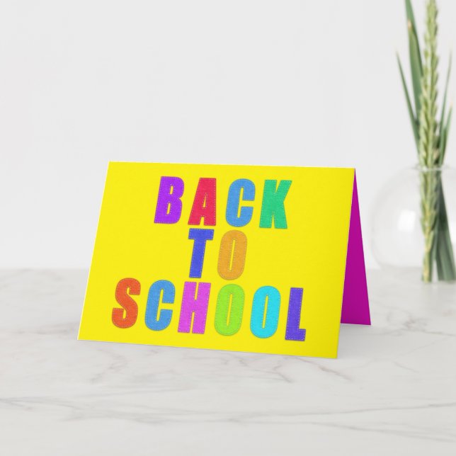 Carte De Remerciements Retourner à l'école Encouragement pour les enfants (Devant)