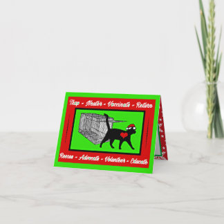 Carte De Remerciements Retourner Neuf Secourt TNR de Noël