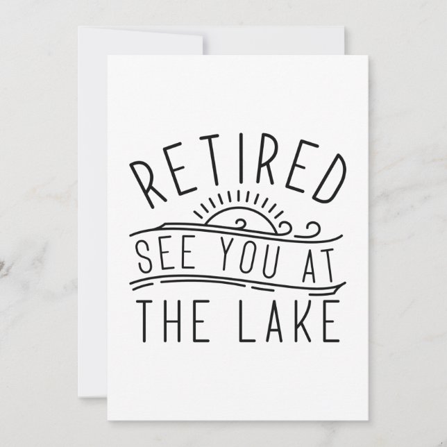 Carte De Remerciements Retraité Vous Voir Au Lac (Devant)
