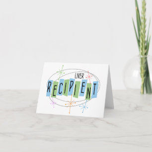 Carte De Remerciements Rétro design Transplant le foie Récipiendaire